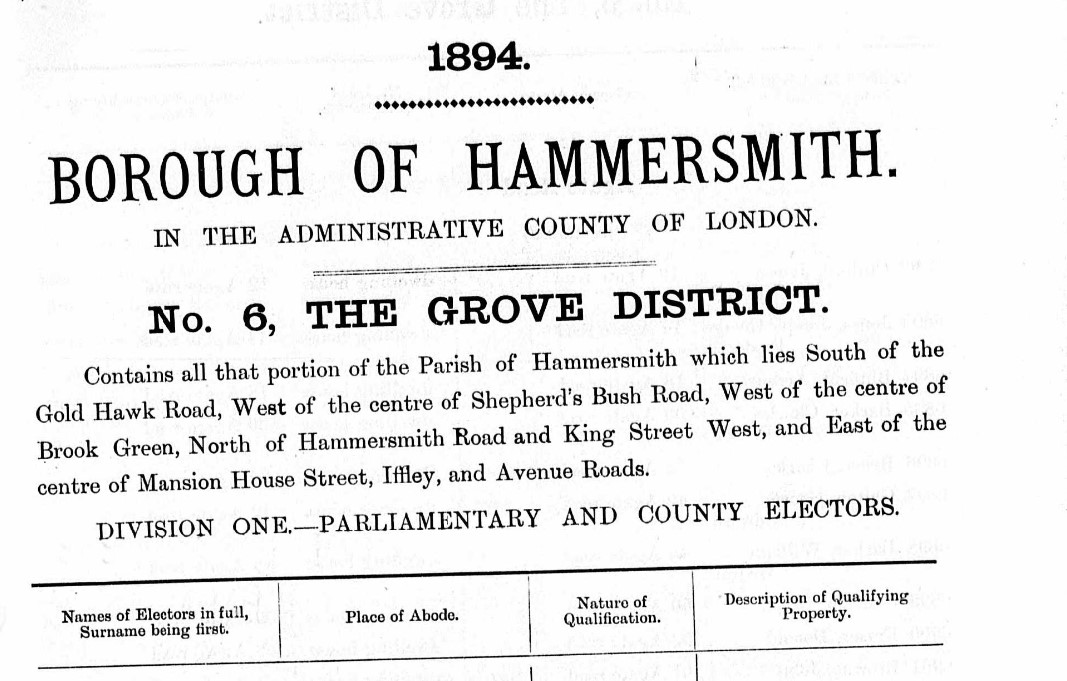 Ancestry Register of Electors 1894 Mansion H St Odds Heads