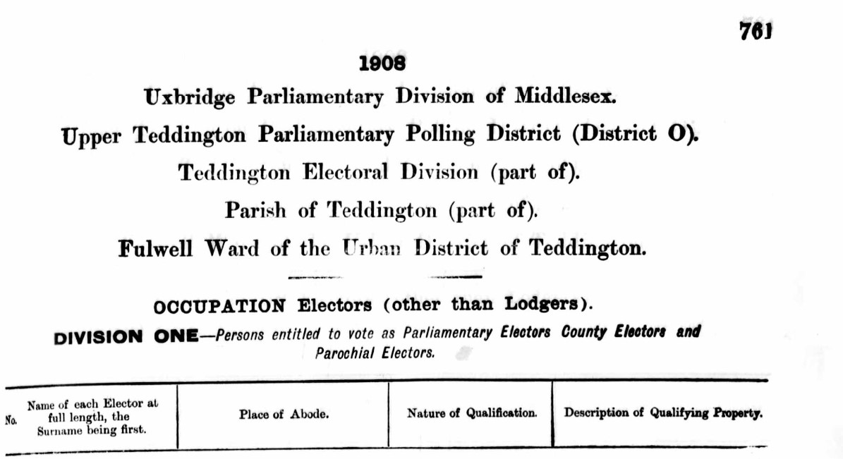 Ancestry Register of Electors 1908 P761