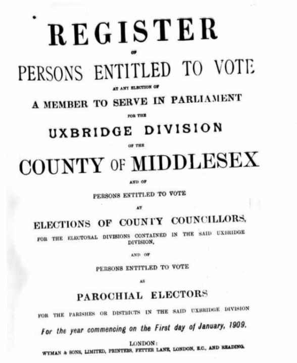 Ancestry Register of Electors 1909 FP