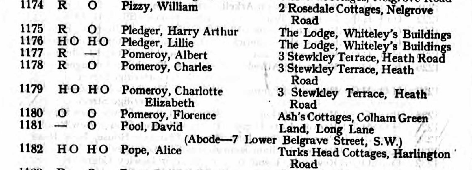 Ancestry Register of Electors 1923 Hillingdon East P23