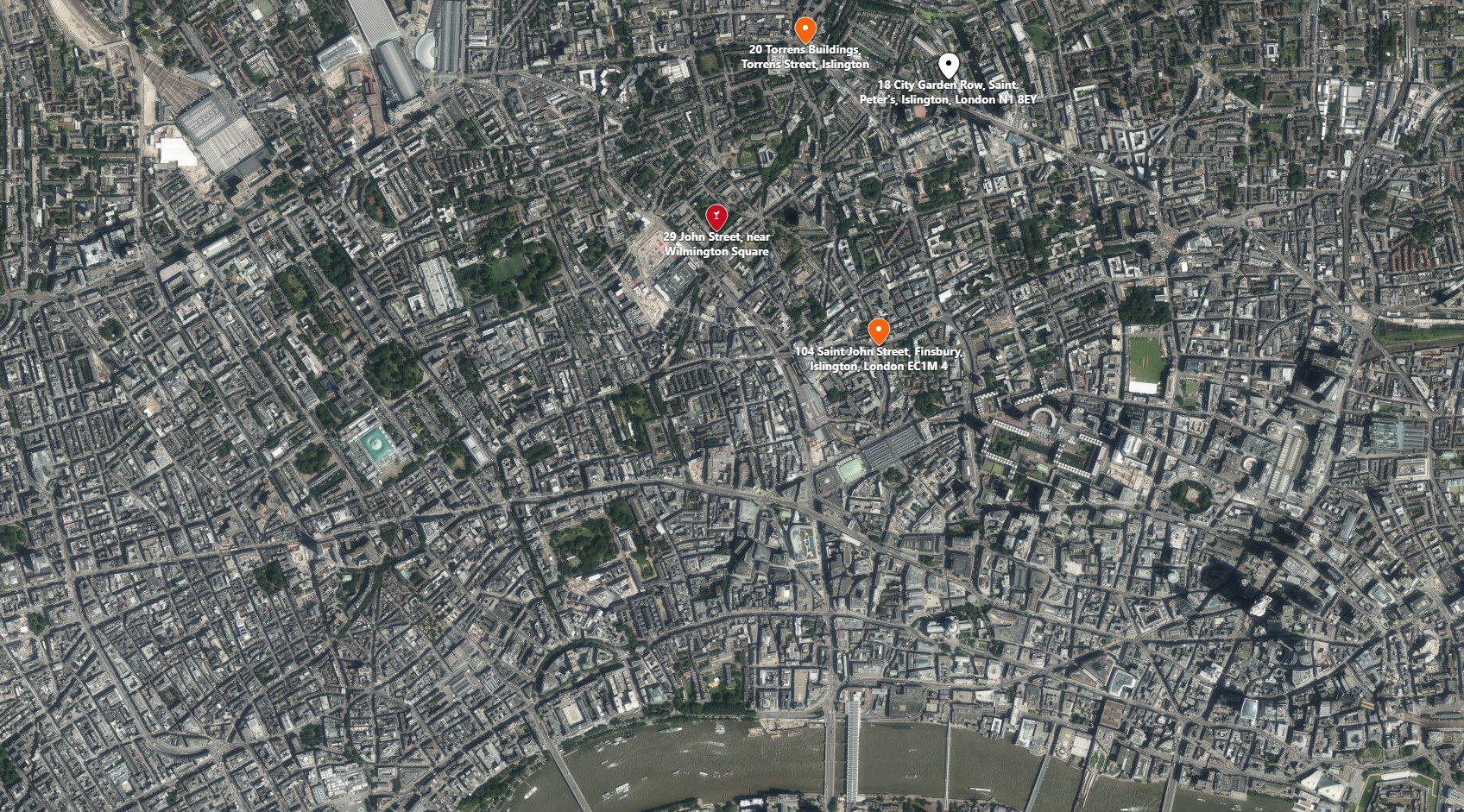 Bing Maps Clerkenwell Aerial