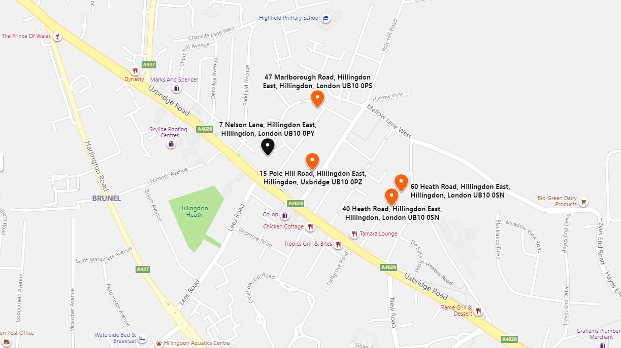 Bing Maps Hillingdon Heath