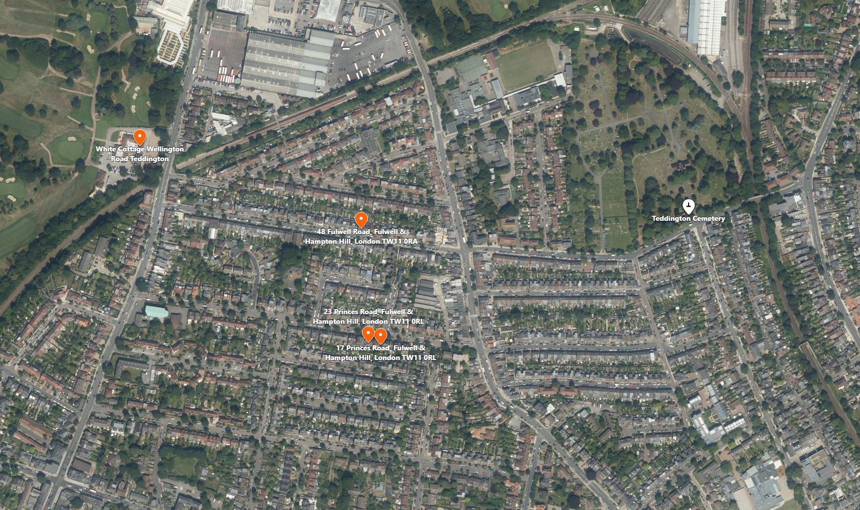 Bing Maps Teddington Aerial