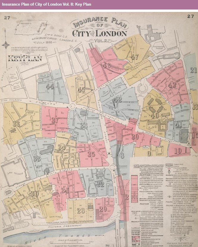 British Library Insurance Plan City of London Vol. II Key