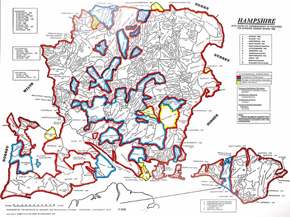 Hampshire Parishes Map