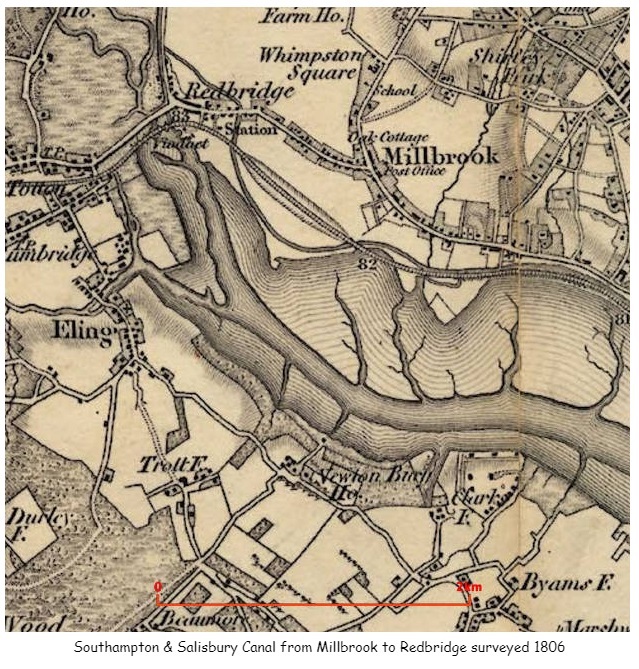Millbrook Map shore an canal