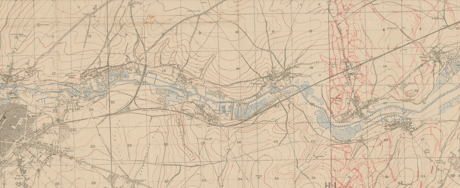 NLS WWI Trench Map Arras 1917 05 17