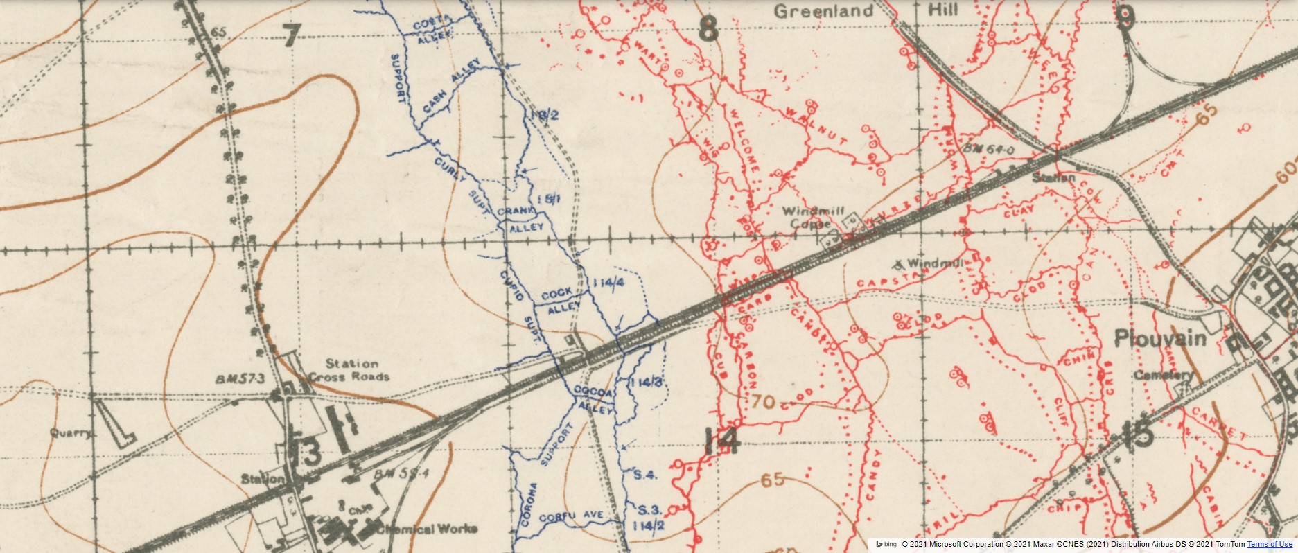 NLS WWI Trench Map Arras 1917 11 20 a