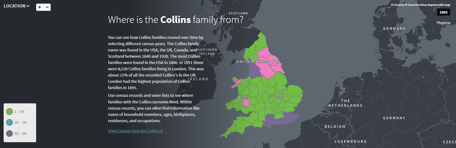 Ancestry Collins UK distribution