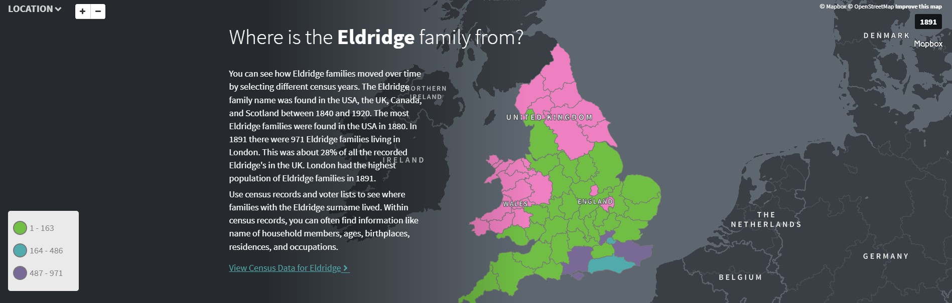 Ancestry Eldridge UK distribution