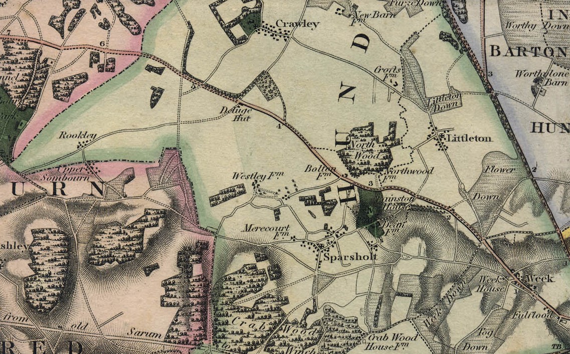 Greenwood Map of Hampshire 1826