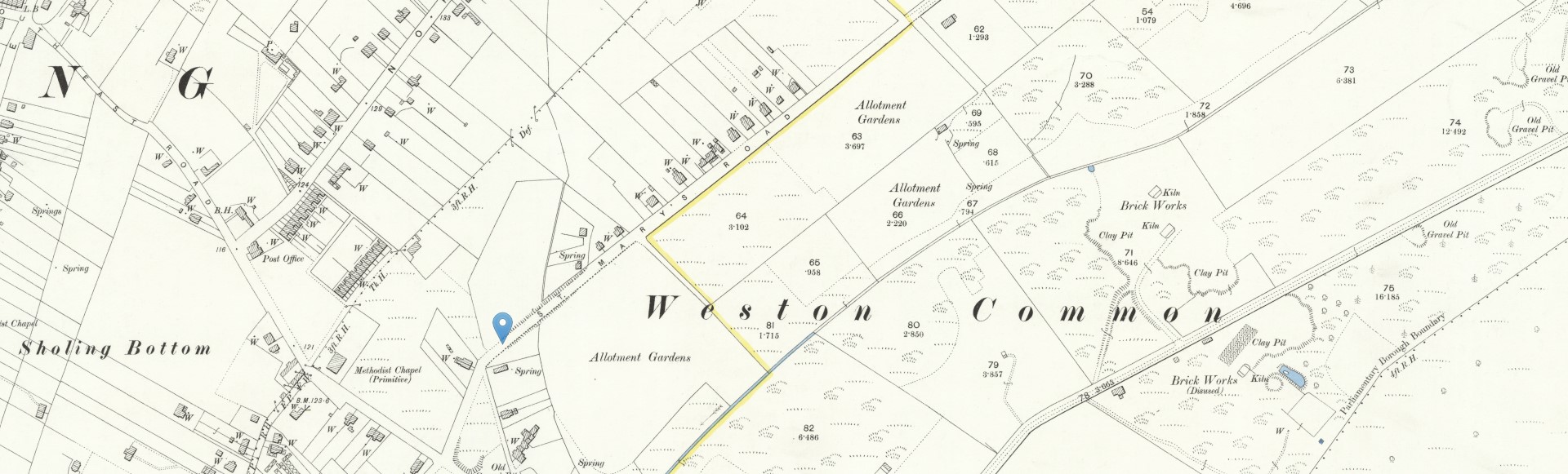 OS 25 Map Weston Common