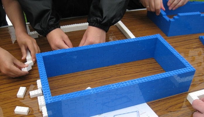 Building a Lego House Brick at Dorking