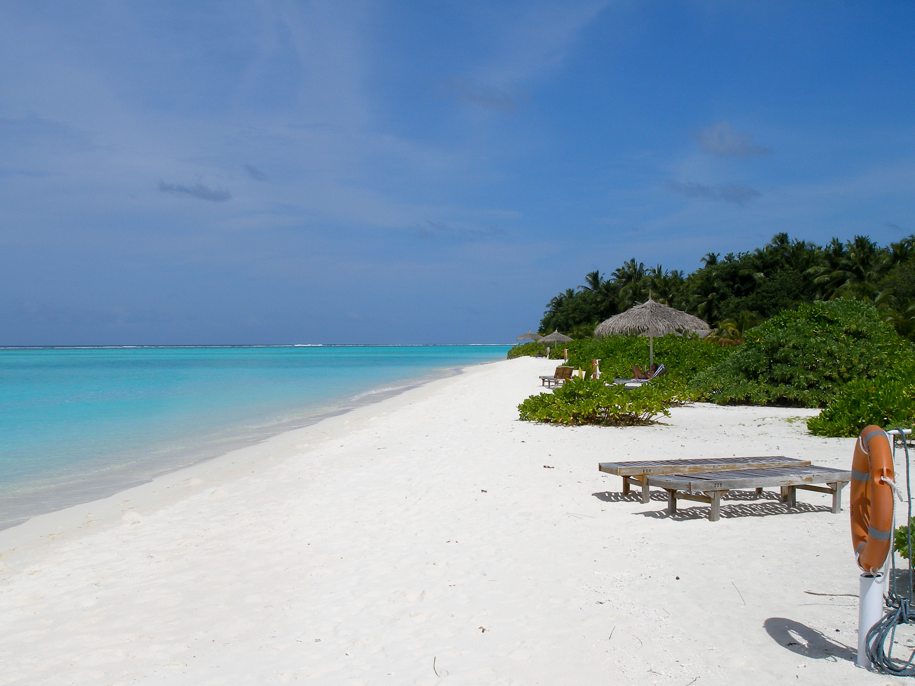 The white beach of a Maldives Island