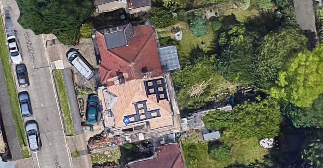 Google Map view of our house during PV installation