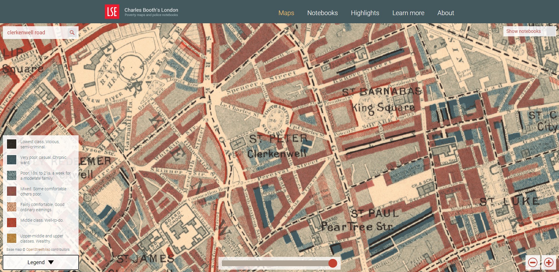 Charles Booth London St Peter Clerkenwell