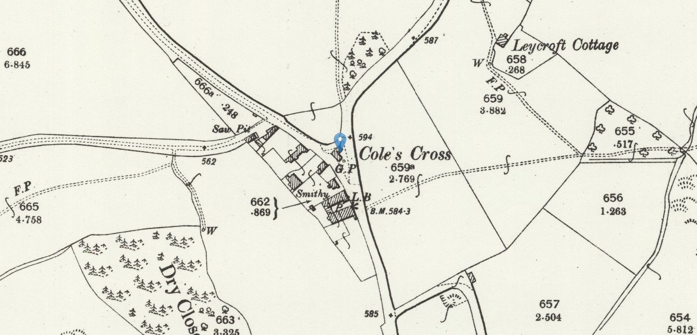 Coles Cross OS 25 inch Map