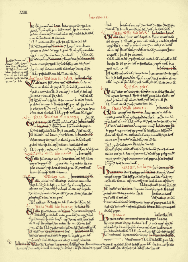 Extract from Domesday Book - Hampshire Page 23