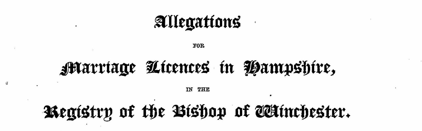 Allegations for Marriage Licences Header