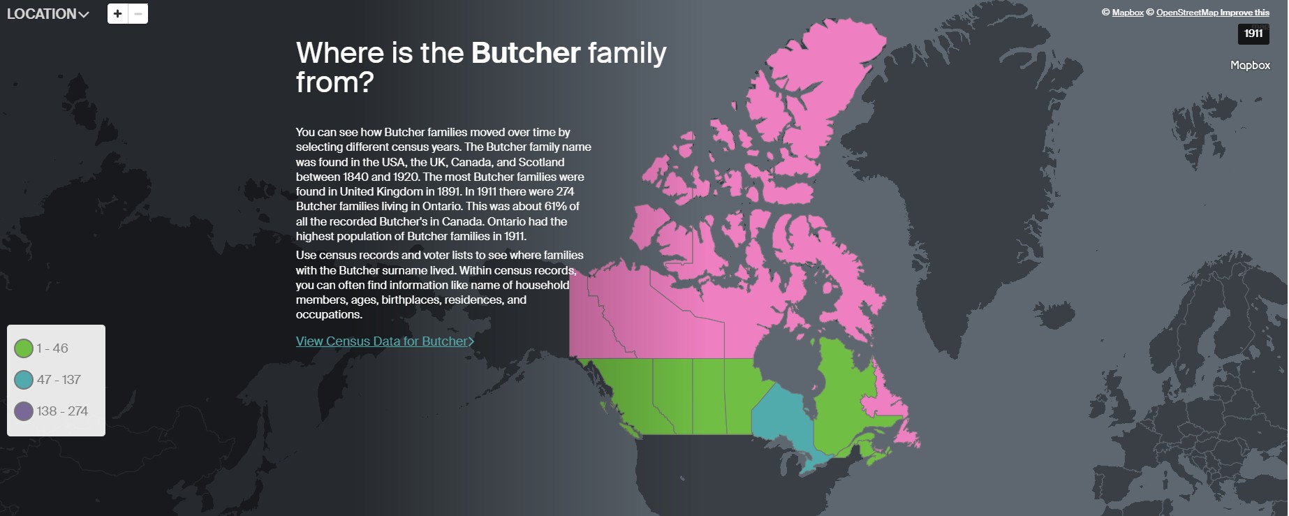 Ancestry Butcher Canada distribution