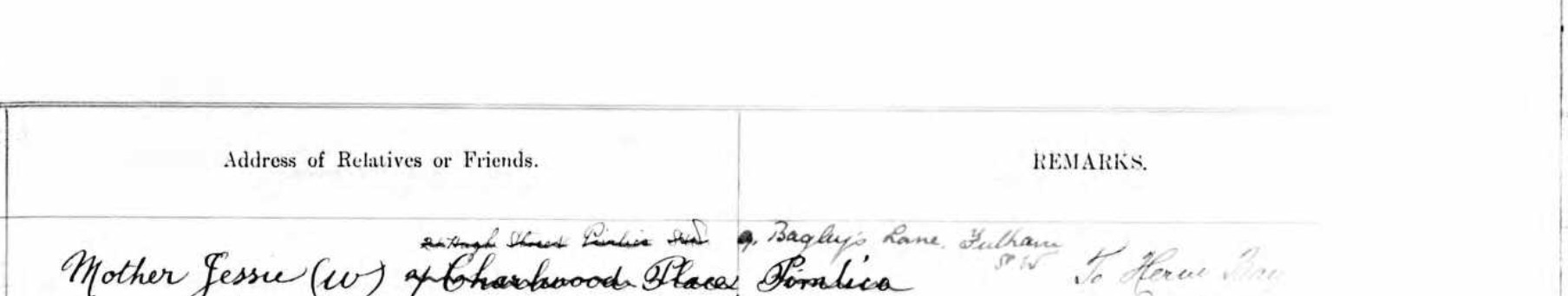 Ashford School in out register Heading 2