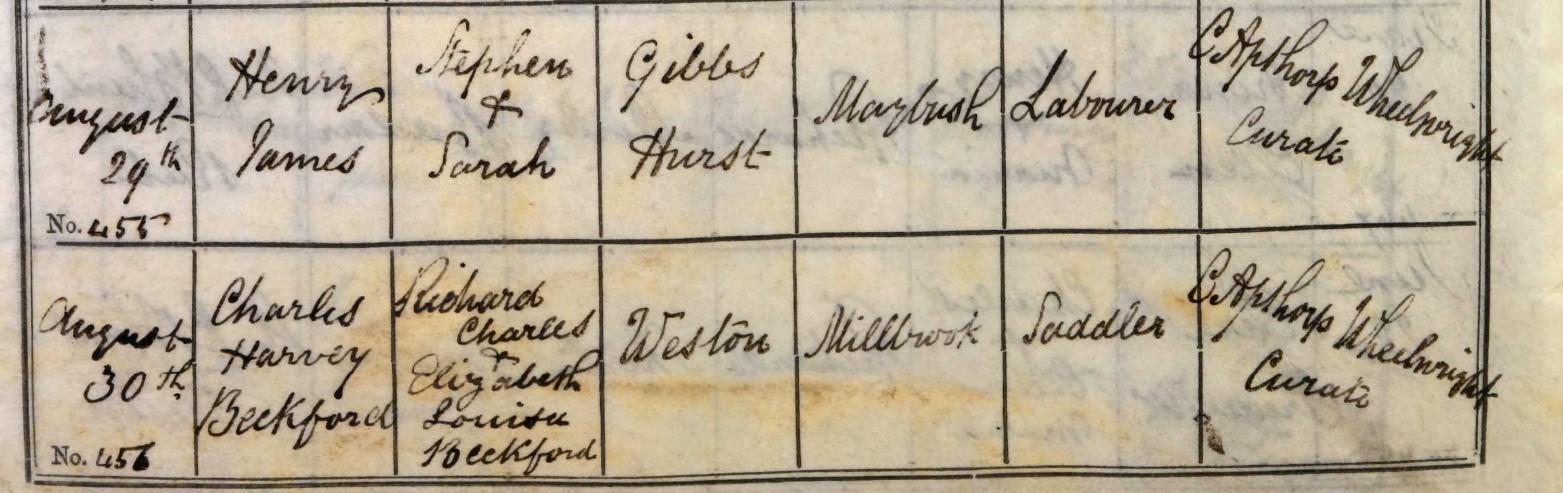 Baptised Henry James Hurst 29 Aug 1875