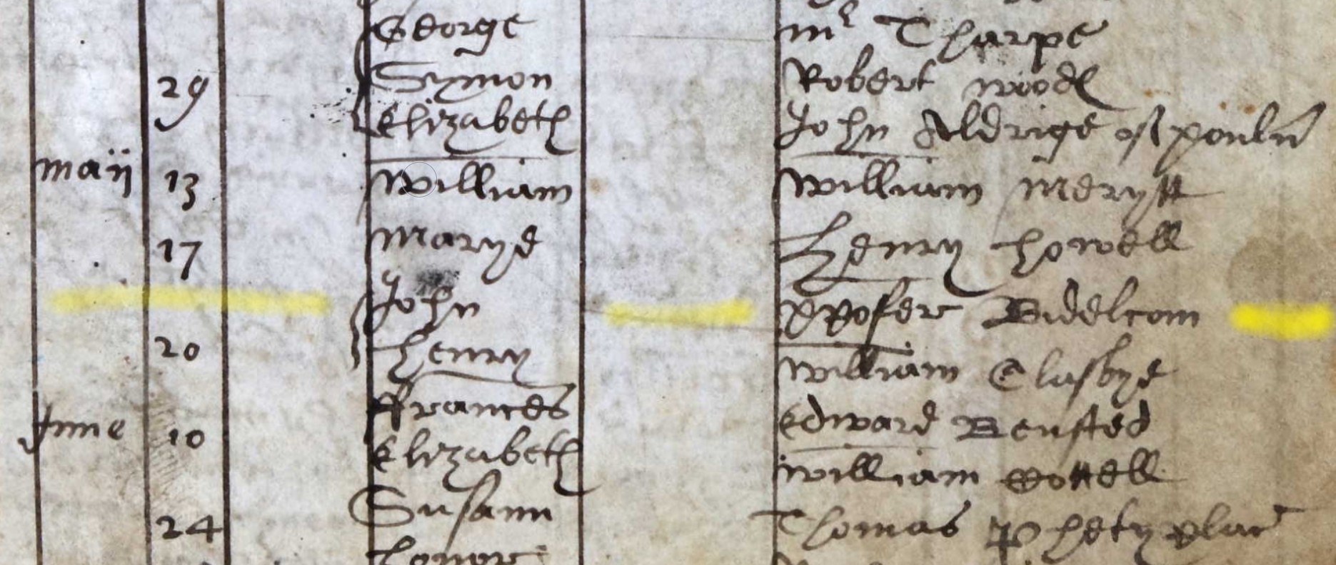 Baptised John Biddlcom 20 May Ringwood