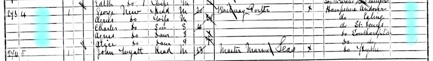 Census 1891 Belvidere Ter St Mary Soton B