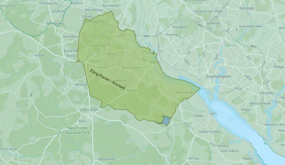ESRI Hampshire with Ancient Eling