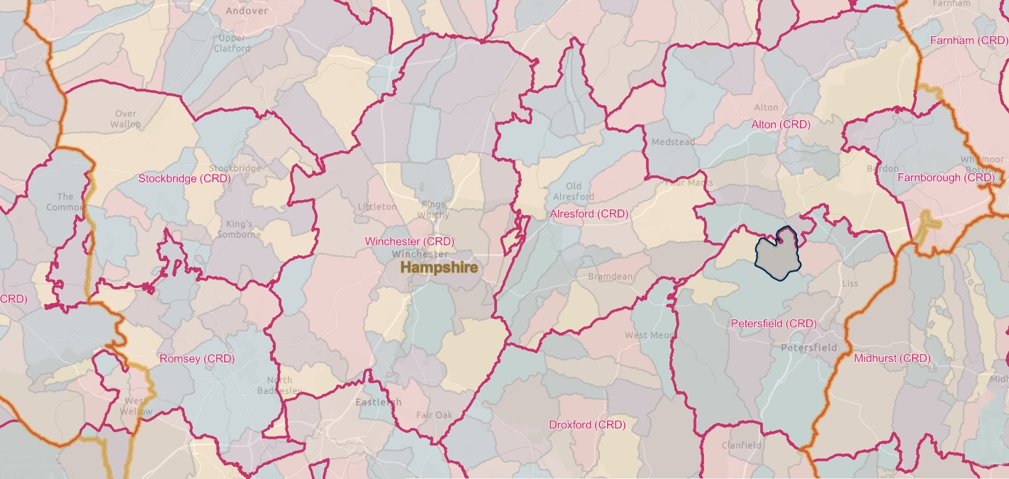 England Jurisdictions 1851 CRD SCE Hampshire Centre