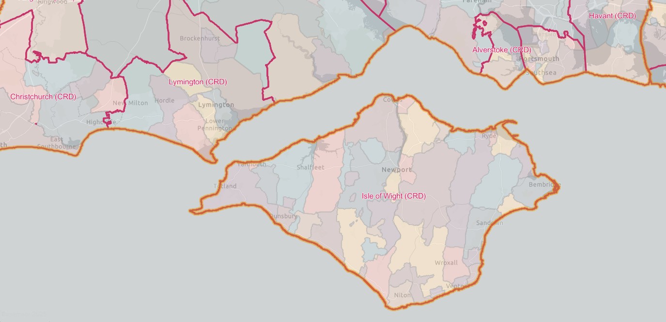 England Jurisdictions 1851 CRD SCE Hampshire IoW