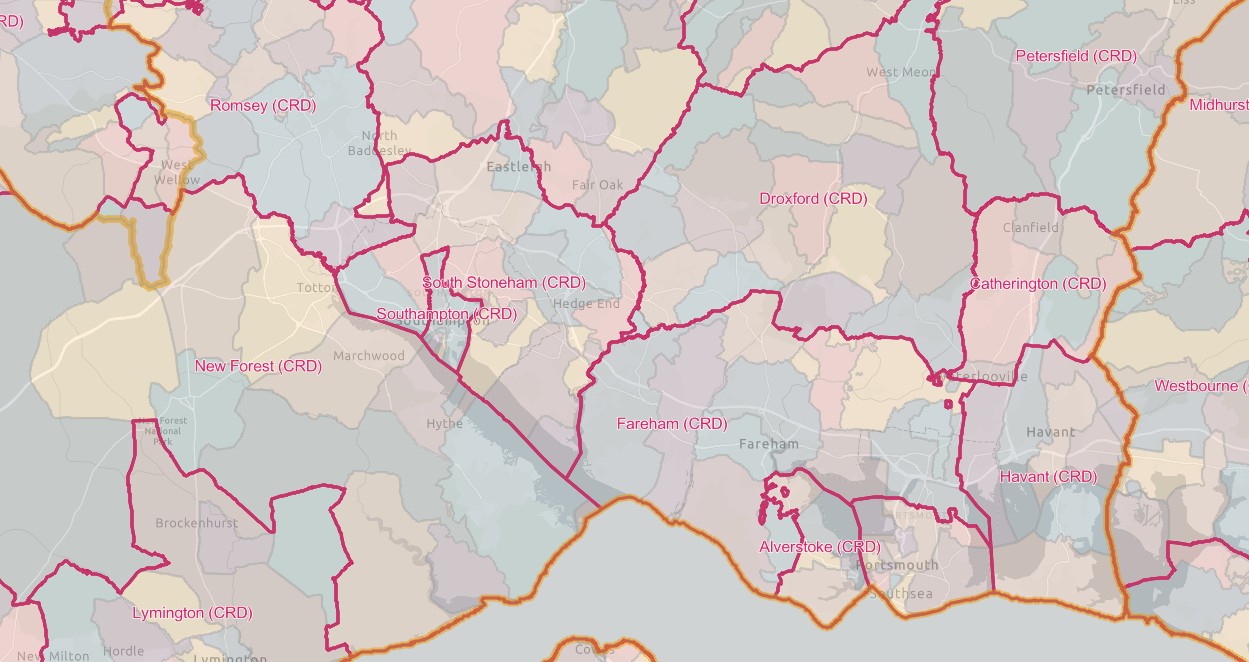 England Jurisdictions 1851 CRD SCE Hampshire South