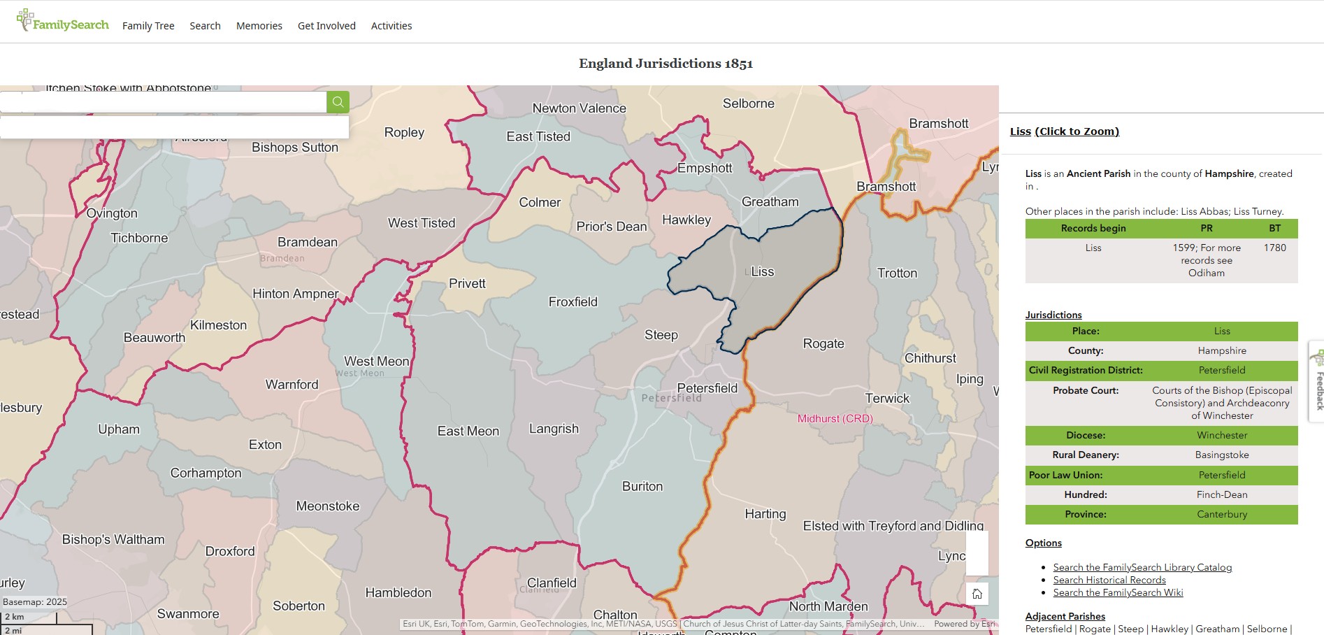 England Jurisdictions 1851 Liss 1