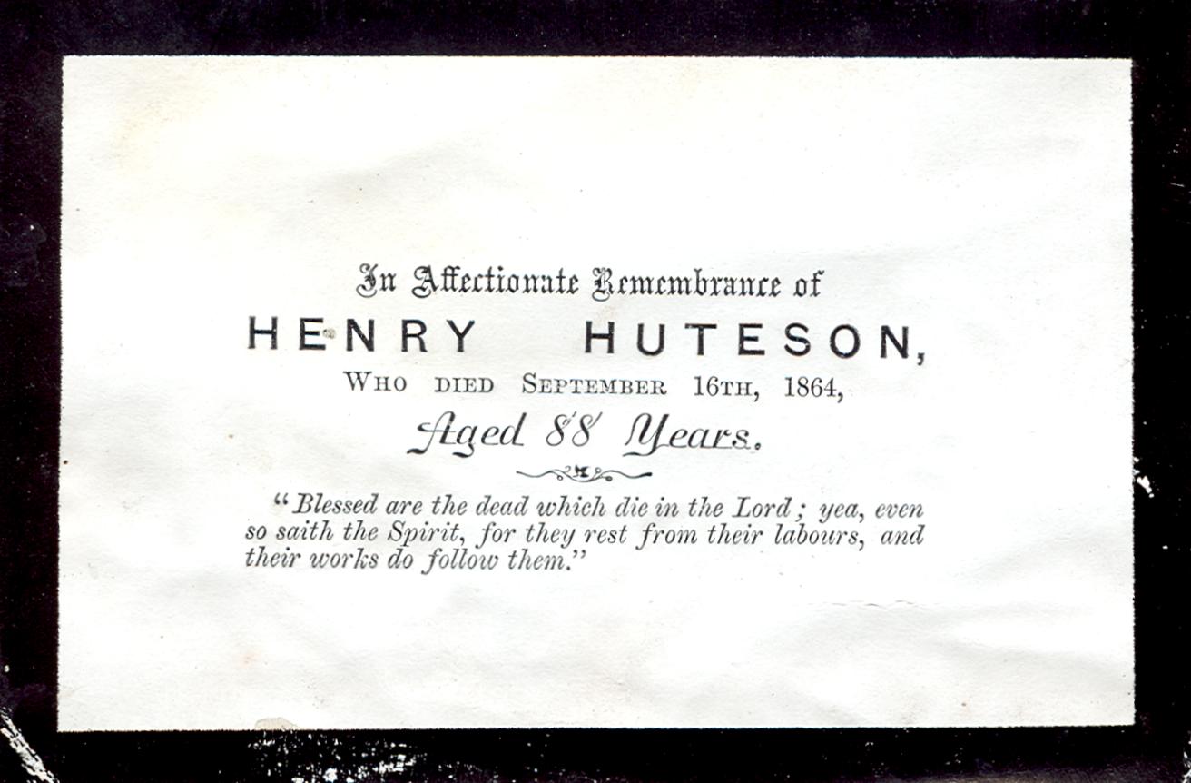 Henry Huteson b 1776