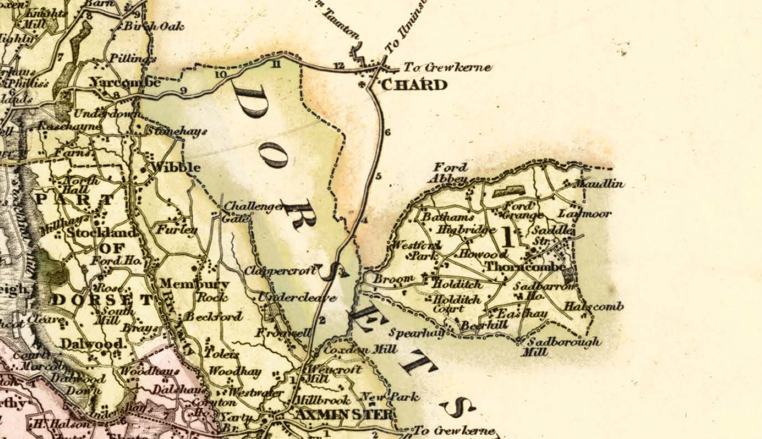 Greenwood Atlas CD Devon East Thorncombe Parish