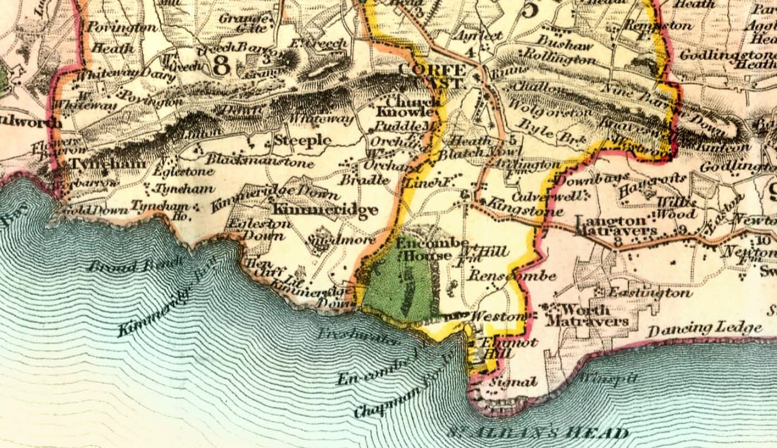 Greenwood Atlas CD Dorset South East Corfe Castle