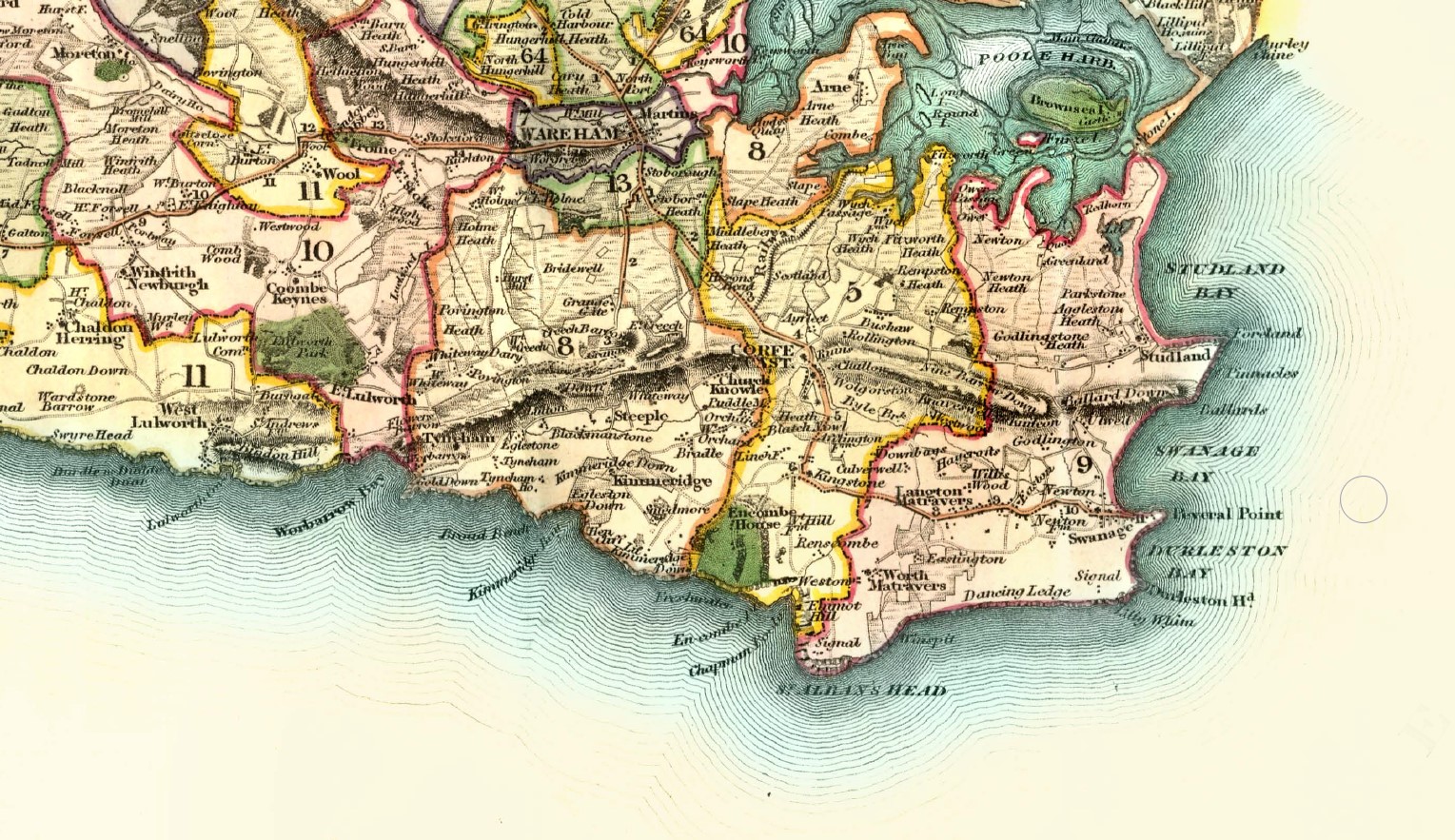 Greenwood Atlas CD Dorset South East Corfe Castle and Wareham Parishes