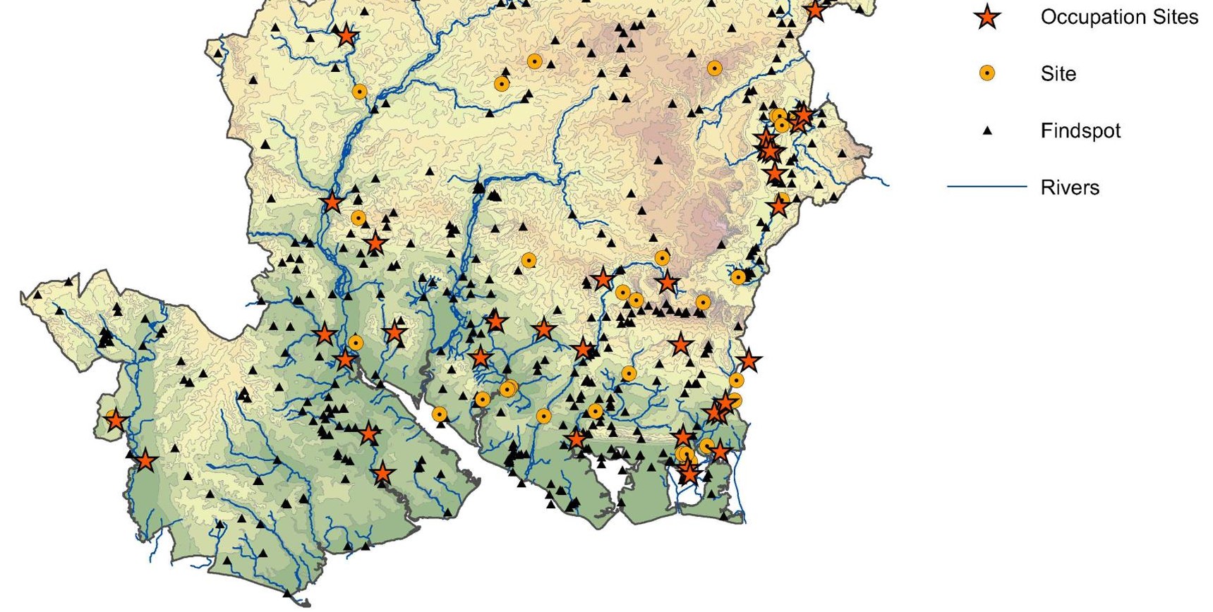 HCC Mesolithic Map 1 Southern Hampshire