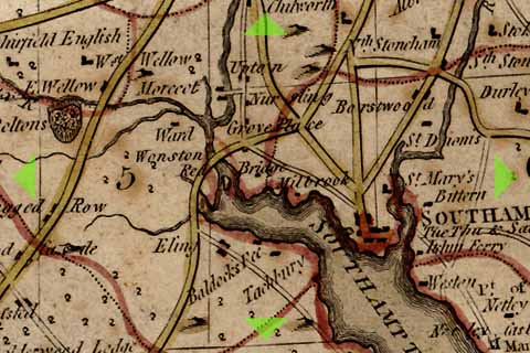 Nursling old Map Harrison 1788