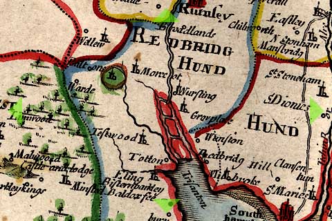 Nursling old Map Morden 1695