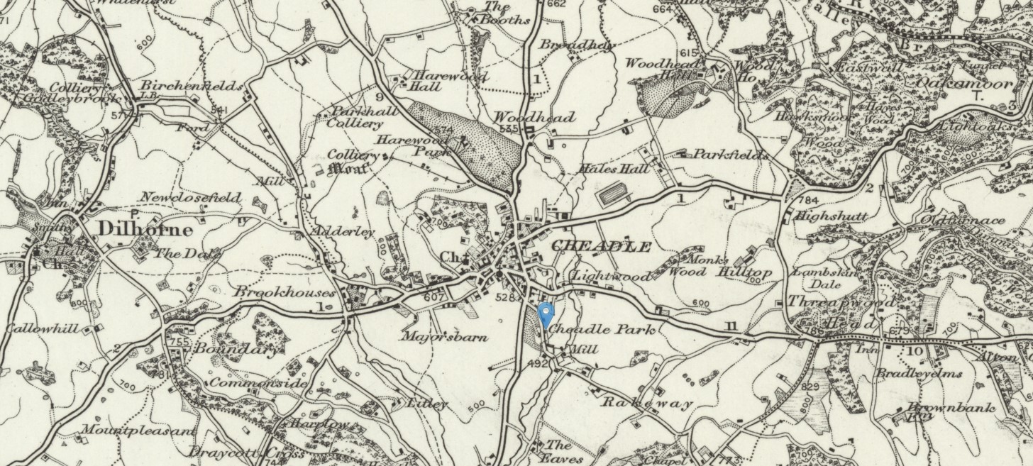 OS 1 Map Cheadle Park