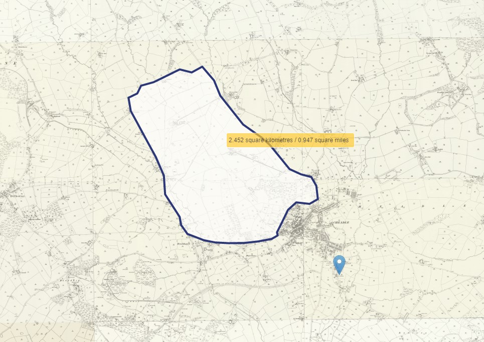 OS 25 Map Cheadle Manor area