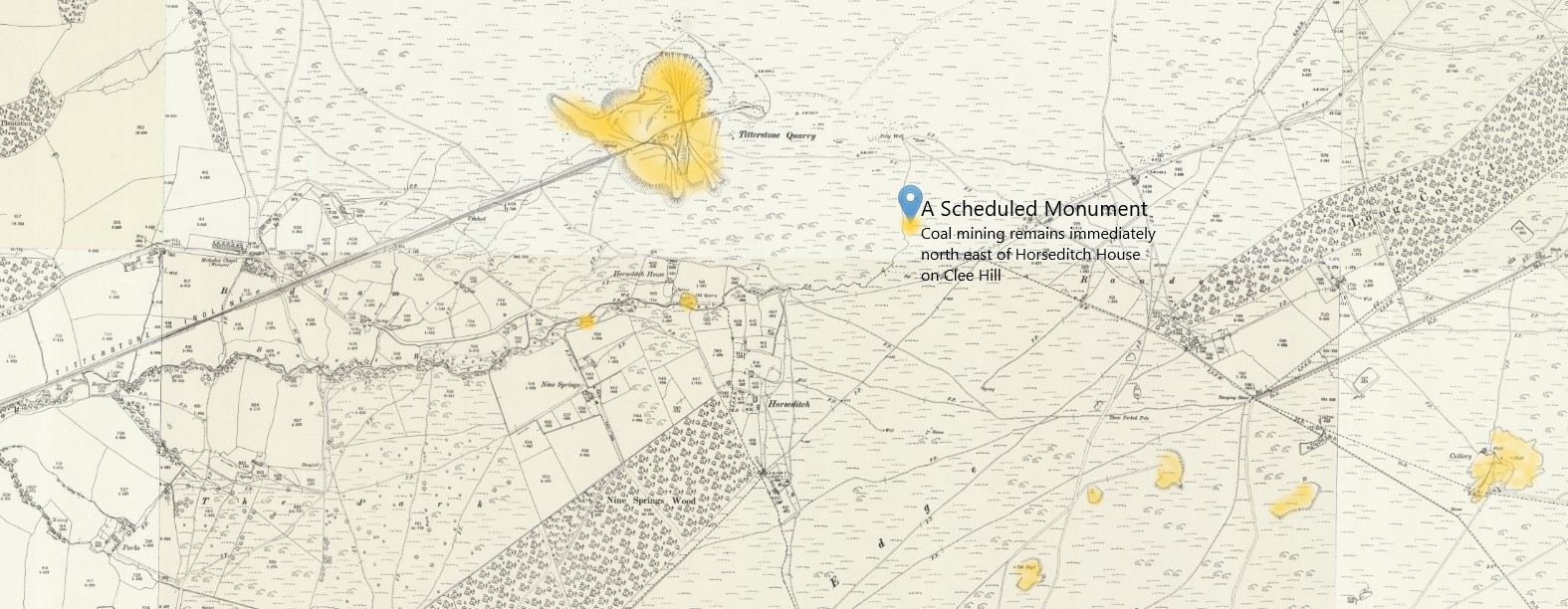 OS 25 Map Nine Springs Farm Mining
