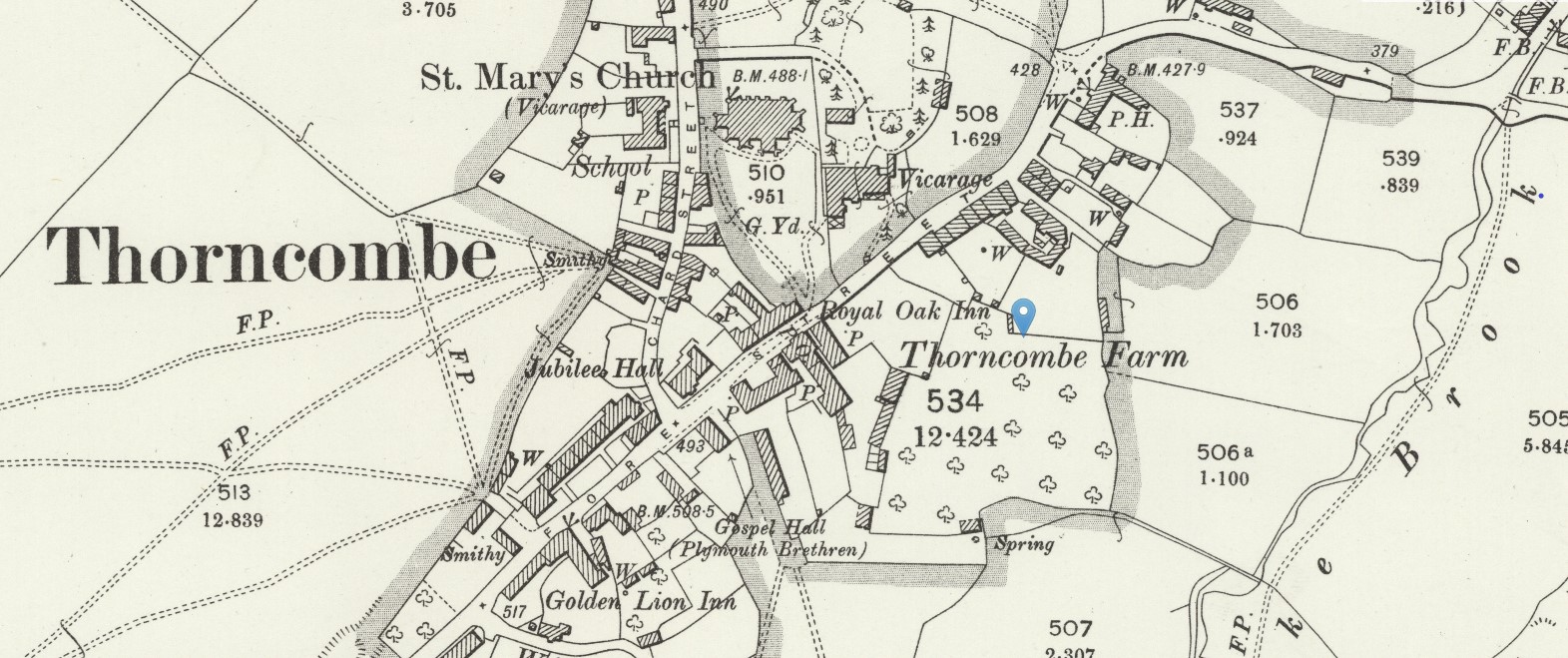 OS 25 Map Thorncombe Farm