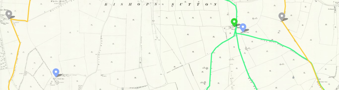 OS 25 Old Map Bishops Sutton Parish Boundary Hampshire B