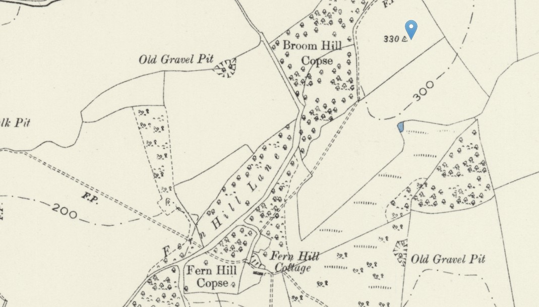 OS 25 Old Map Broom Hill Hampshire
