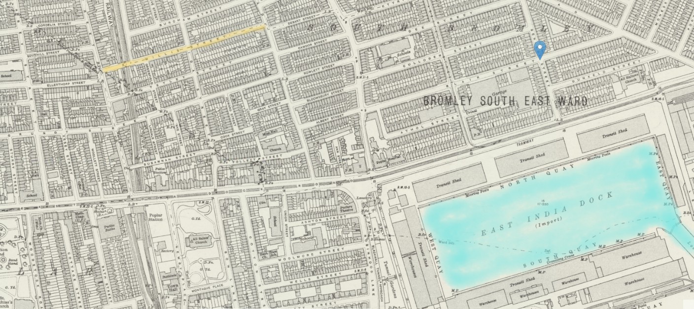 OS 25 Old Map East India Dock Willis Street A