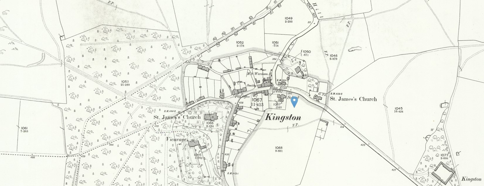OS 25 Old Map Kingston Dorset