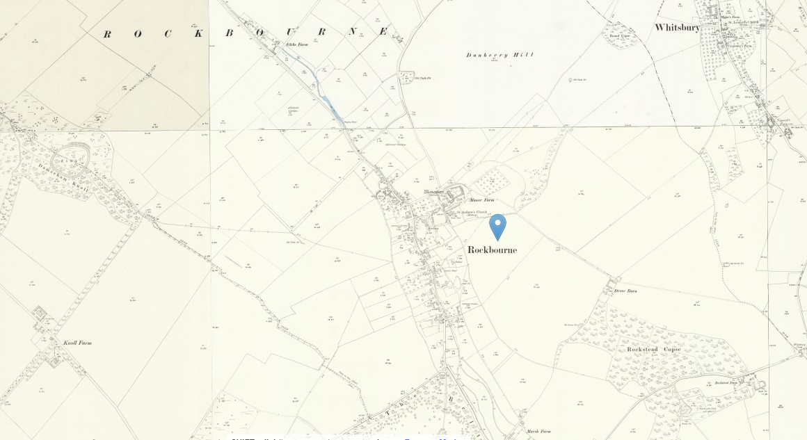 OS 25 Old Map Rockbourne Hampshire