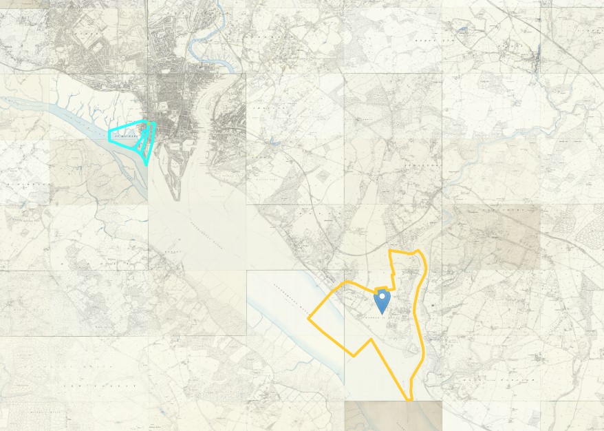 OS 25 Old Map Soton and Hamble le Rice